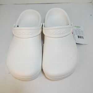 Crocs At Work  Slip Resistant Shoes Bistro  Men's 7 Women's 9 White New